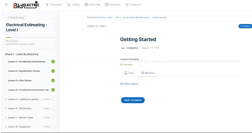 Learn Electrical Estimating Online